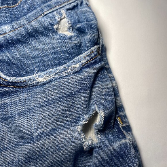 VTG Abercrombie Fitch Womens 10 Distressed LowRise Booty Shorts Thrashed Jeans - Picture 7 of 15